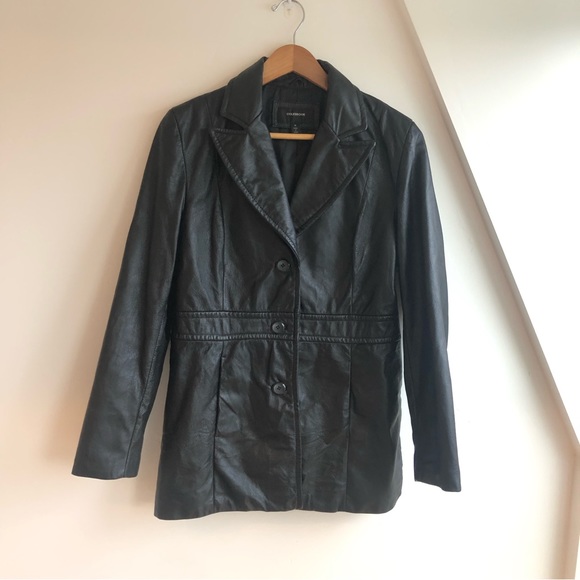 Y2K Vintage Leather blazer Jacket | M - Picture 2 of 13